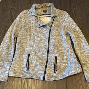 Market & Spruce moto jacket. Size XL. Gray with black trim. Pockets. Cute!